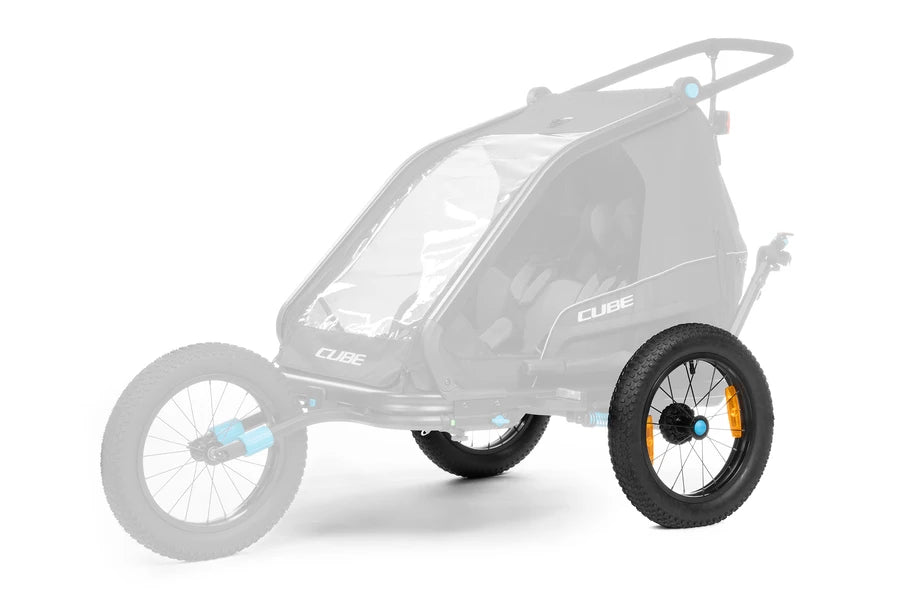 Cube Fat Wheels Kinder Fahrradanhänger Double - Liquid-Life #Wähle Deine Farbe_black