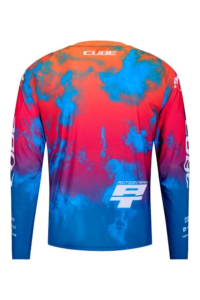 Cube MTB Trikot X Actionteam langarm - Liquid-Life #Wähle Deine Farbe_blue´n´pink´n´orange