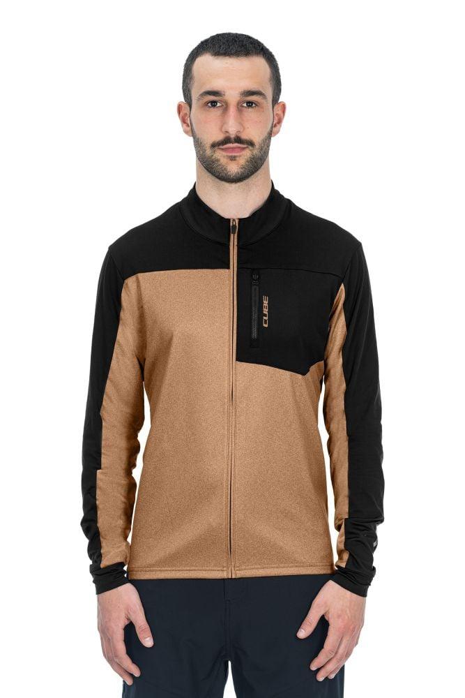 Cube ATX Trikot Full Zip CMPT langarm - Liquid-Life #Wähle Deine Farbe_Braun Schwarz