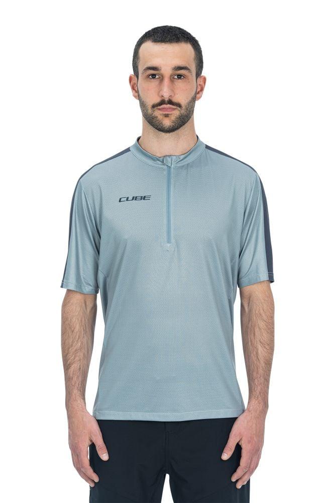 Cube ATX Trikot Half Zip CMPT kurzarm - Liquid-Life #Wähle Deine Farbe_Grau