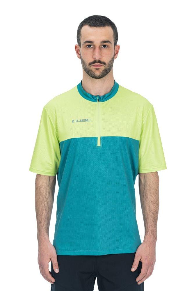 Cube ATX Trikot Half Zip CMPT kurzarm - Liquid-Life #Wähle Deine Farbe_Grün Gelb