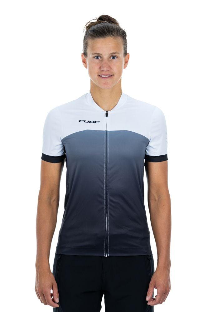 Cube ATX WS Trikot Full Zip kurzarm - Liquid-Life #Wähle Deine Farbe_Black´n´White