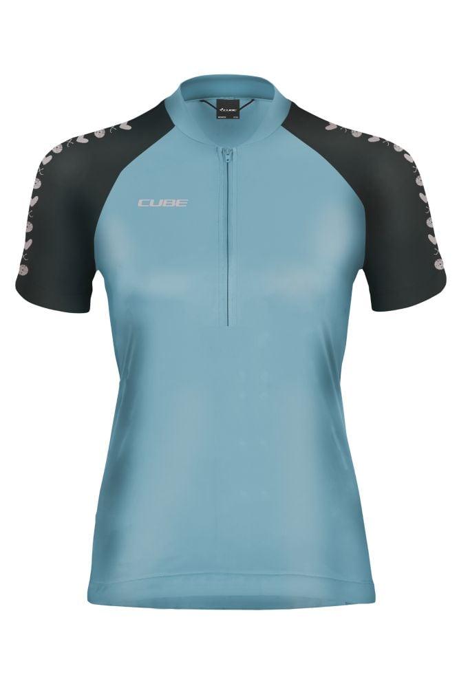 Cube ATX WS Trikot Half Zip CMPT kurzarm - Liquid-Life #Wähle Deine Farbe_Blau