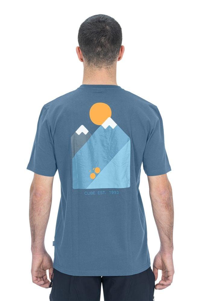 Cube Organic T-Shirt Mountains - Liquid-Life #Wähle Deine Farbe_Blau