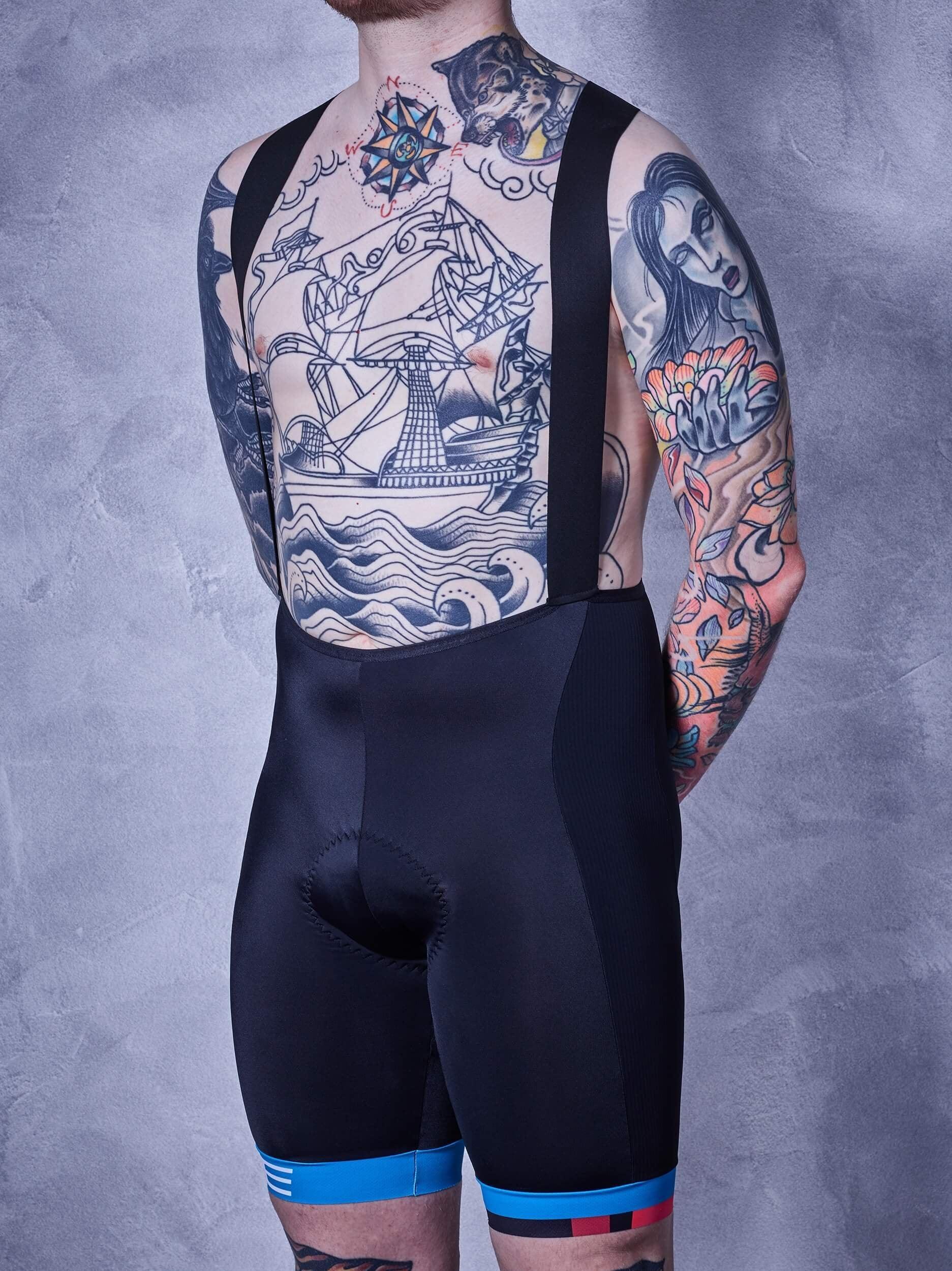 Cube TEAMLINE Trägerhose kurz - Liquid-Life #Wähle Deine Farbe_Schwarz Blau