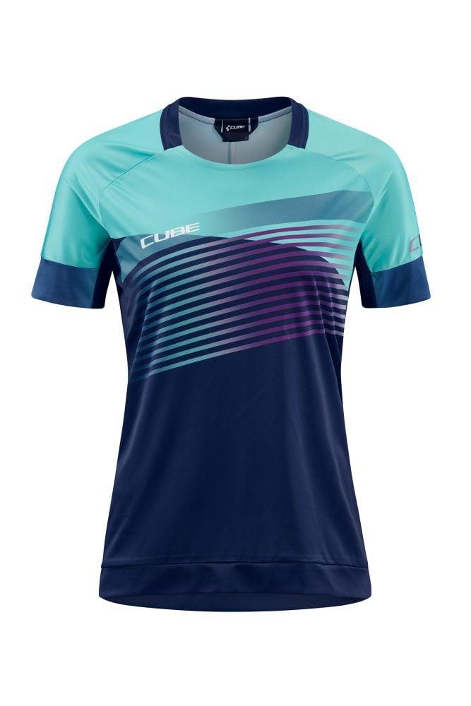 Cube TEAMLINE WS Rundhalstrikot kurzarm - Liquid-Life #Wähle Deine Farbe_Blue´n´Mint