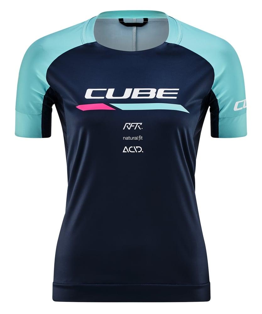 Cube TEAMLINE WS Rundhalstrikot kurzarm - Liquid-Life #Wähle Deine Farbe_Blue´n´Mint