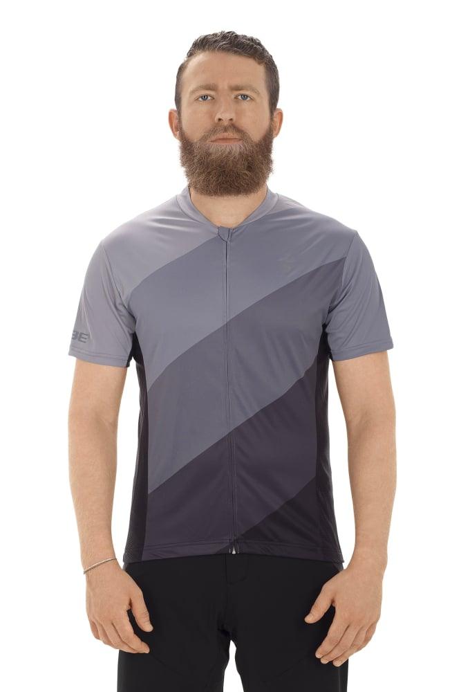 Cube TOUR Trikot Full Zip kurzarm - Liquid-Life #Wähle Deine Farbe_Grey Pattern