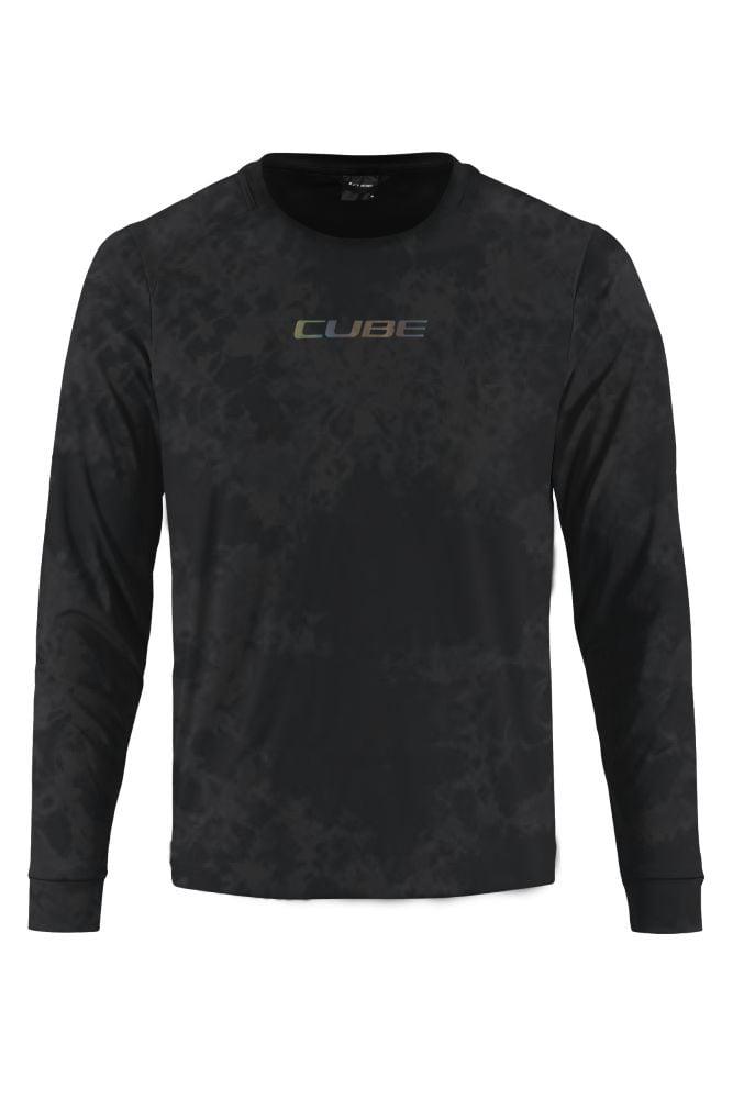 Cube VERTEX Rundhalstrikot FLOW langarm - Liquid-Life #Wähle Deine Farbe_Schwarz