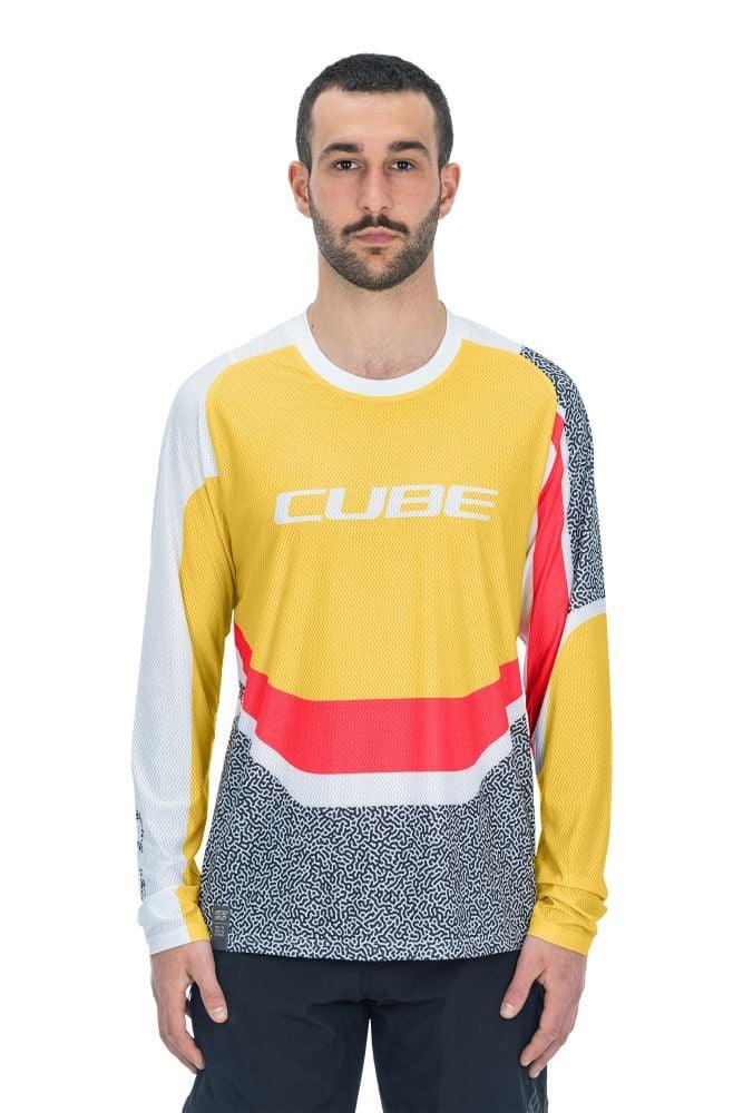 Cube VERTEX Rundhalstrikot langarm - Liquid-Life #Wähle Deine Farbe_Gelb Pink