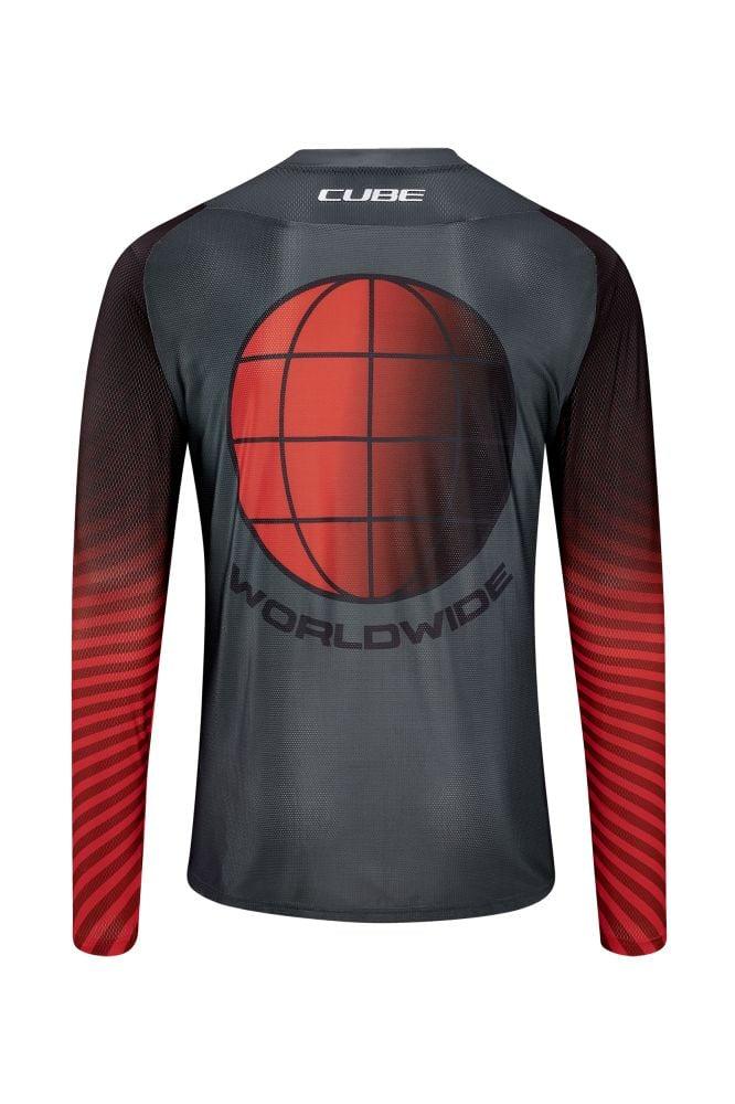 Cube VERTEX Rundhalstrikot langarm - Liquid-Life #Wähle Deine Farbe_Grau Rot