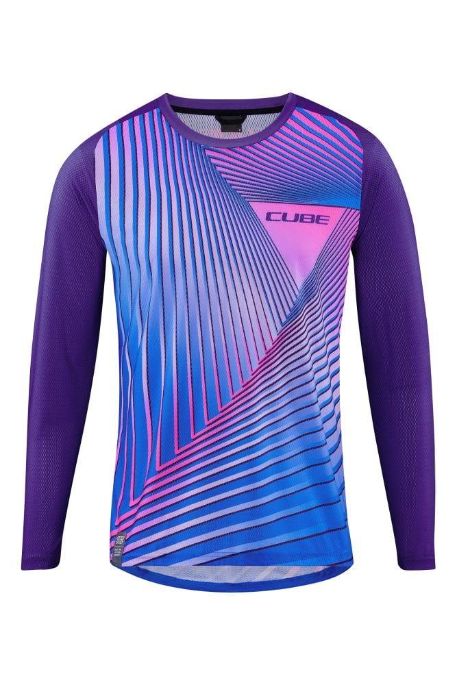 Cube VERTEX Rundhalstrikot langarm - Liquid-Life #Wähle Deine Farbe_Blau Pink