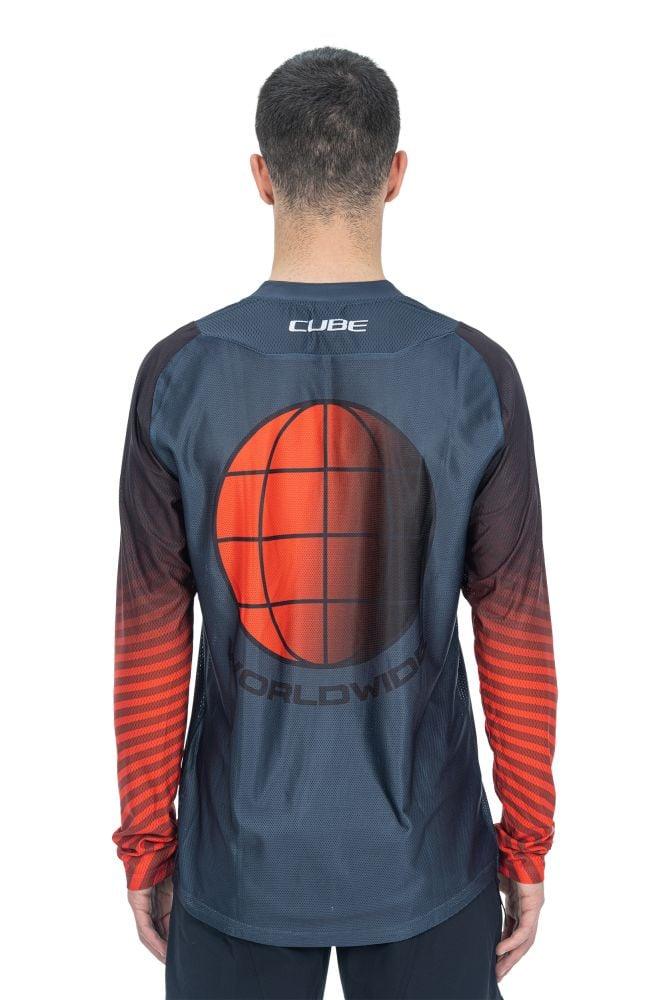 Cube VERTEX Rundhalstrikot langarm - Liquid-Life #Wähle Deine Farbe_Grau Rot