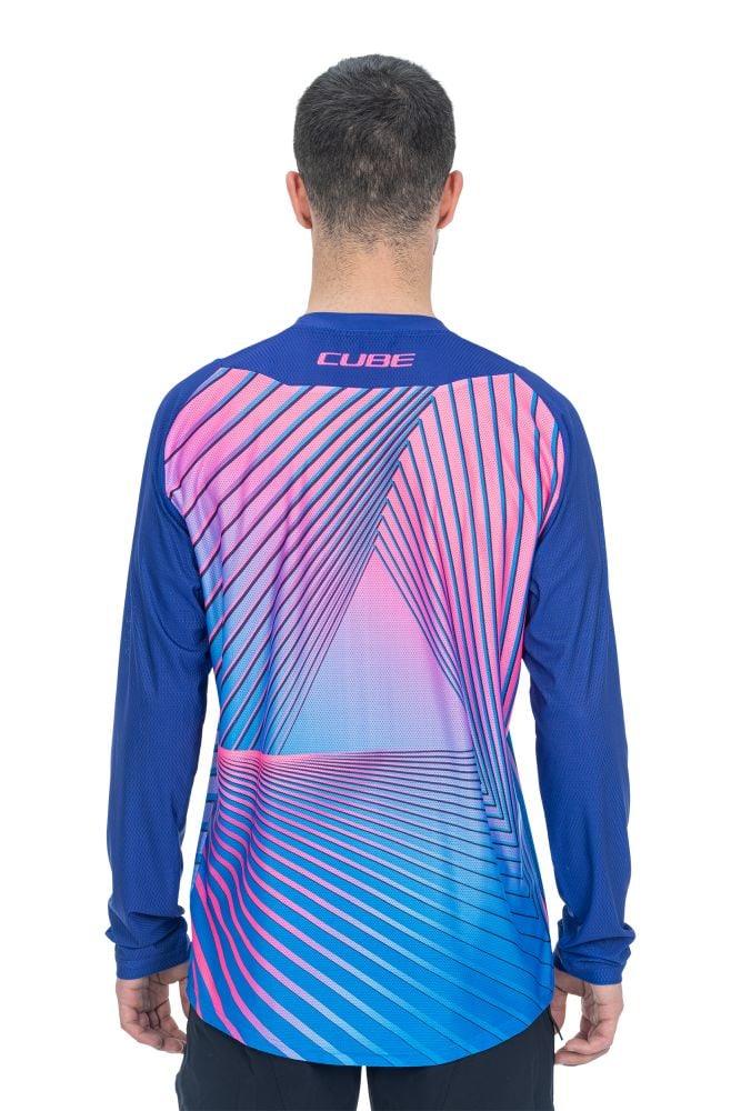 Cube VERTEX Rundhalstrikot langarm - Liquid-Life #Wähle Deine Farbe_Blau Pink