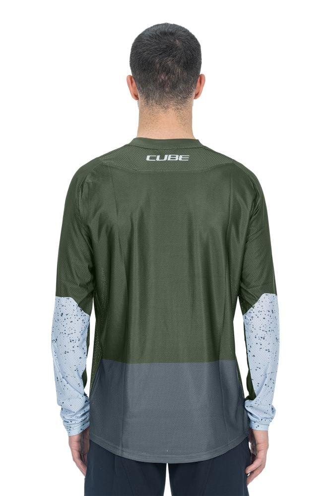 Cube VERTEX Rundhalstrikot TM langarm - Liquid-Life #Wähle Deine Farbe_Olivgrün Grau