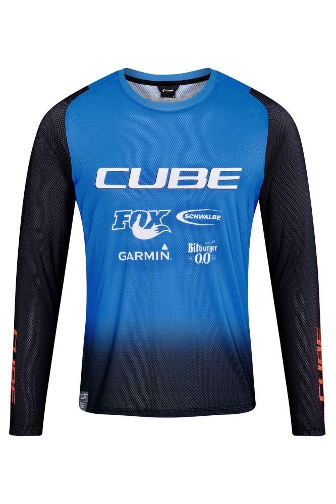Cube VERTEX Rundhalstrikot X Actionteam langarm - Liquid-Life #Wähle Deine Farbe_Schwarz Blau