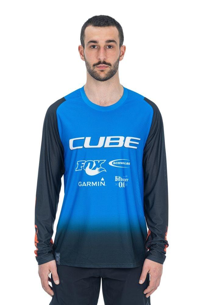 Cube VERTEX Rundhalstrikot X Actionteam langarm - Liquid-Life #Wähle Deine Farbe_Schwarz Blau