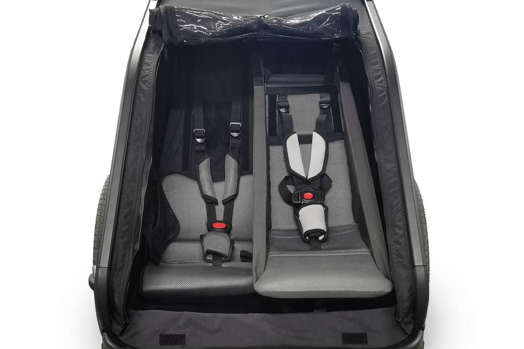 Cube Babyschale - für Kids Fahrradanhänger double CMPT - Liquid-Life #Wähle Deine Farbe_Grau