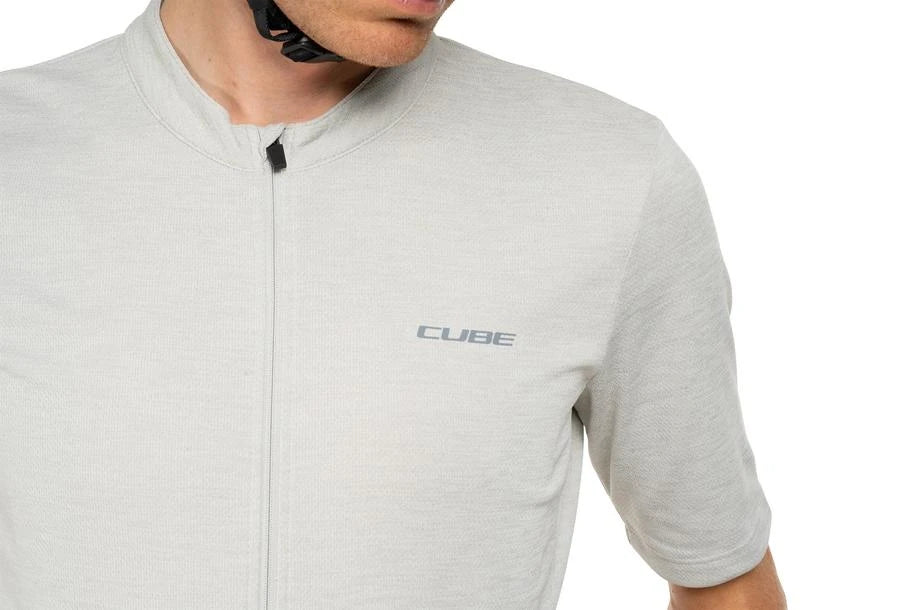 Cube GRAVEL Trikot Full Zip CARGO kurzarm - Liquid-Life #Wähle Deine Farbe_light grey