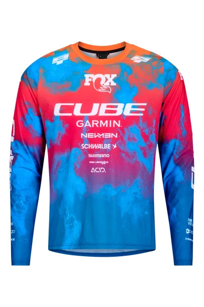 Cube MTB Trikot X Actionteam langarm - Liquid-Life #Wähle Deine Farbe_blue´n´pink´n´orange