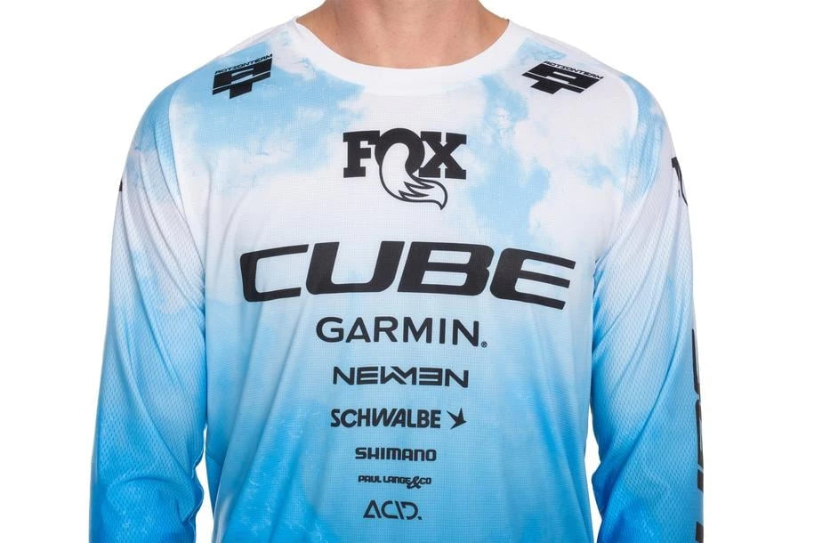 Cube MTB Trikot X Actionteam langarm - Liquid-Life #Wähle Deine Farbe_topas blue