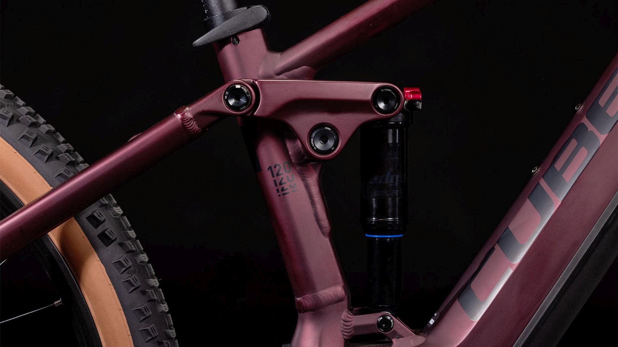 Cube Stereo Hybrid 120 ONE 750 ruby ​​red´n´black 2024