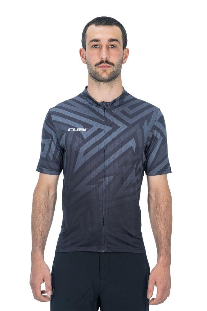Cube ATX Trikot Full Zip CMPT kurzarm - Liquid-Life #Wähle Deine Farbe_Schwarz Grau