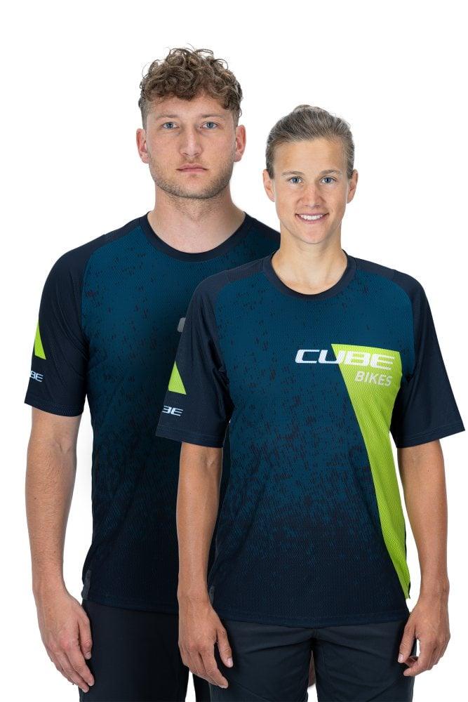 Cube EDGE Rundhalstrikot kurzarm - Liquid-Life #Wähle Deine Farbe_Blue´n´Lime