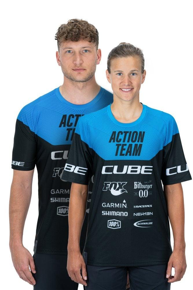 Cube EDGE Rundhalstrikot kurzarm - Liquid-Life #Wähle Deine Farbe_X Actionteam Black´n´blue