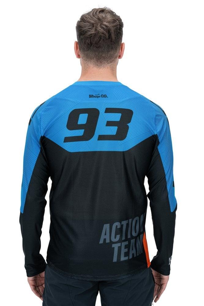 Cube EDGE Rundhalstrikot langarm - Liquid-Life #Wähle Deine Farbe_X Actionteam Black´n´Blue