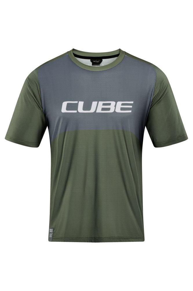 Cube VERTEX Rundhalstrikot TM kurzarm - Liquid-Life #Wähle Deine Farbe_Olivgrün Grau