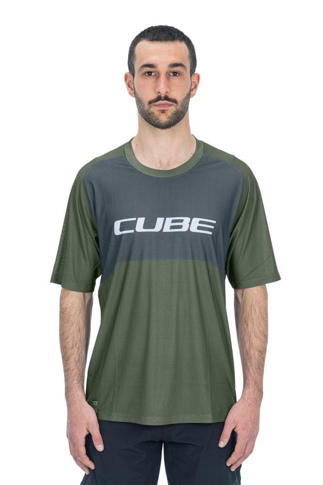 Cube VERTEX Rundhalstrikot TM kurzarm - Liquid-Life #Wähle Deine Farbe_Olivgrün Grau